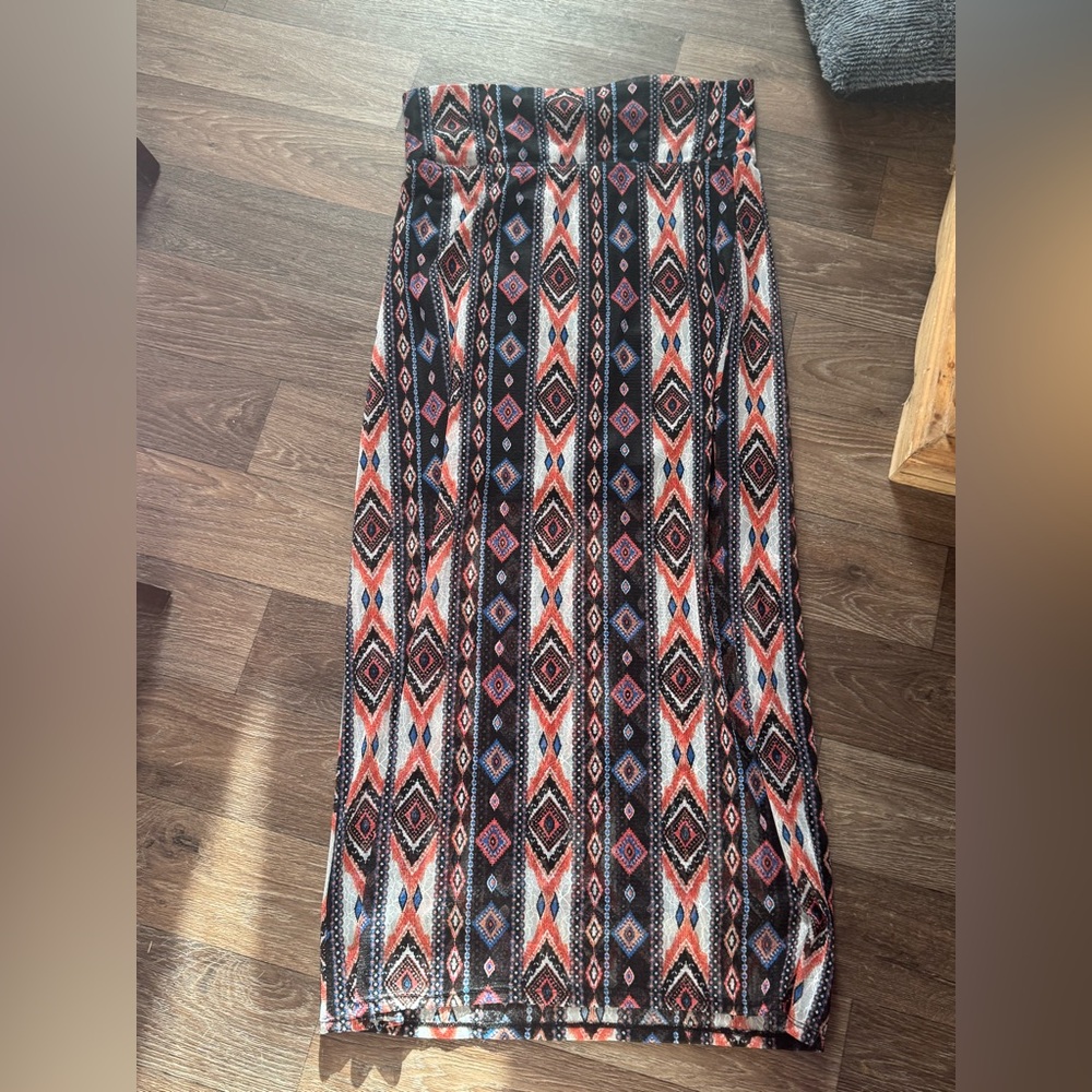 No Boundaries Multicolor Boho Maxi Skirt XL